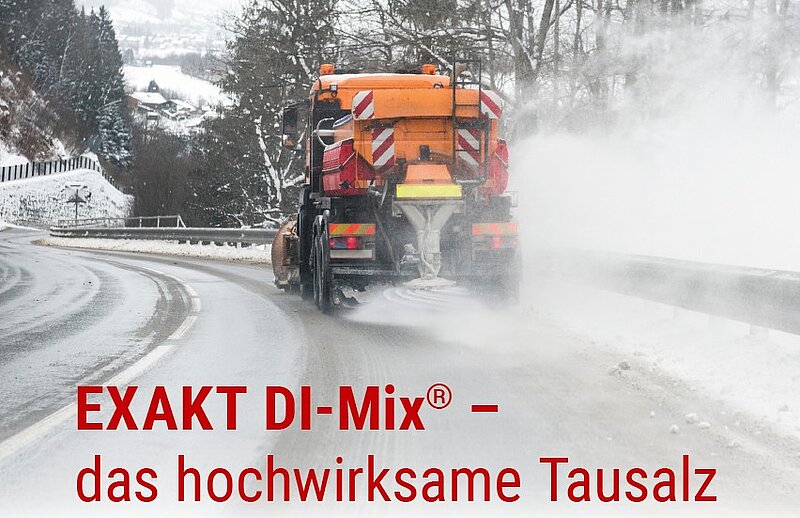 Streusalz-Lastwagen im Einsatz